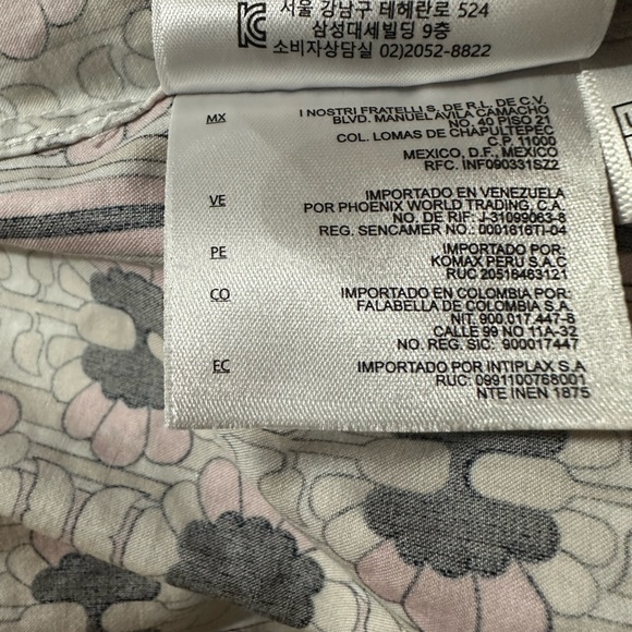 EUC Brooks Brothers Pink and Black Geometric-Floral Print Fitted Blouse Size 12 - Picture 5 of 7